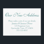 Cartão De Informações Elegante Simples Nosso Novo Endereço Leve em Branc<br><div class="desc">Mantenha seus amigos e familiares atualizados com seu novo endereço usando esses cartões de gabinete simples e elegantes. Uma nota simples diz "Nosso Novo Endereço" no topo, usando uma fonte bonito e tradicional de script. Use os campos modelo para adicionar todos os seus detalhes para personalizar este design para seu...</div>