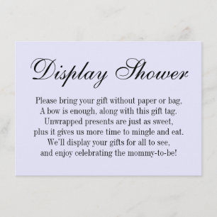 Cartão De Informações Elegante, simples, sem Chá de fraldas