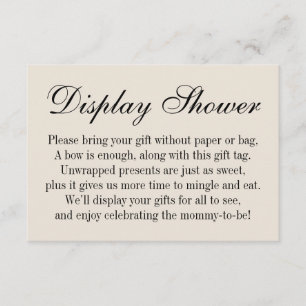 Cartão De Informações Elegante, Simples, Sem Chá de fraldas