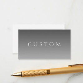 Cartão De Informações Elegante texto em gradiente ombre cinza moderno si