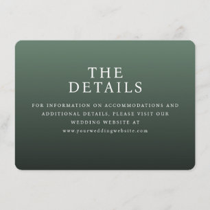 Cartão De Informações Elegante Tipografia Verde