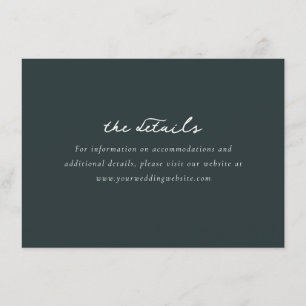 Cartão De Informações Elegante Tipografia Verde