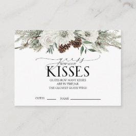 Cartão De Informações Elegante Winter Quantos Kisses Floral Watercolor