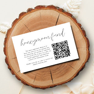 Cartão De Informações Elegiografia Qr Code Honeymoon Fund