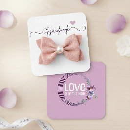 Cartão De Informações Embalagem Pequeno Negócio Floral Presente Grátis F