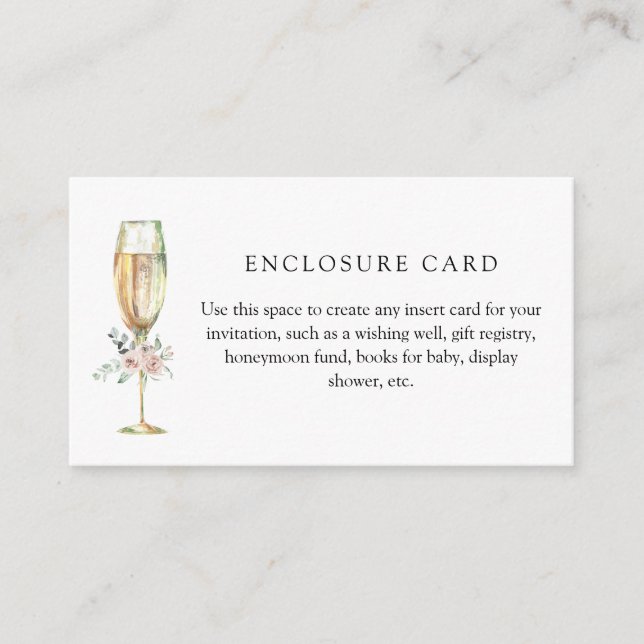 Cartão De Informações Embalagem Personalizada Floral Brunch e Bubble (Frente)