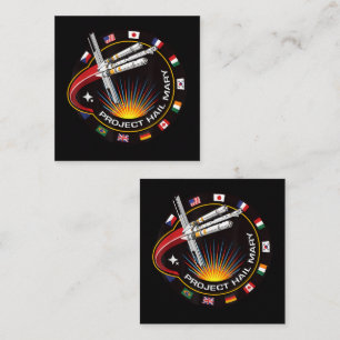 Cartão De Informações Emblema de Missão Espacial