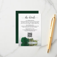 Emerald Green - Rosa Elegante Detalhes do Casament