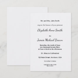 Cartão De Informações Enclosure Card | Elegant Wedding | Formal Invite