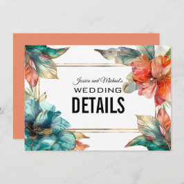 Cartão De Informações Endereço do sítio Web + QR Hibiscus Serenade Parad