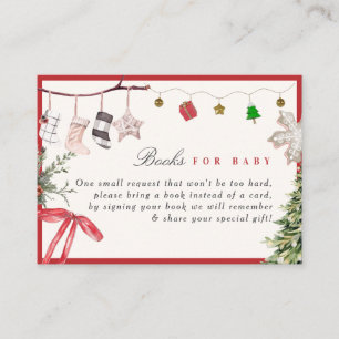 Cartão De Informações Enfeites de árvore de Natal para Baby Shower