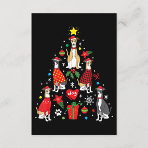 Cartão De Informações Enfeites de natal de chicote Cachorro Engraçado Mã