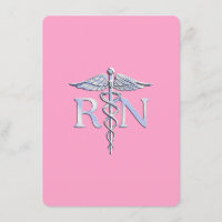 Enfermeiro Registrado RN Caduceus em Rosas claro