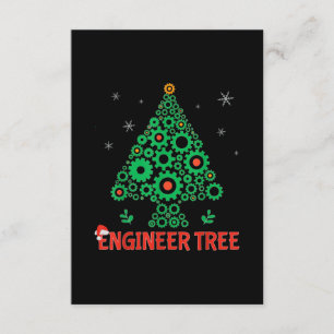 Cartão De Informações Engenharia Mecânica da Árvore Engenheiro de Nata