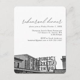 Cartão De Informações Ensaio Fotográfico de Seattle Wedding Pikes Place