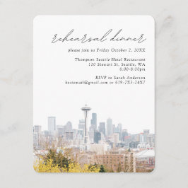 Cartão De Informações Ensaio Skyline no Parque Kerry Park Seattle