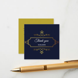 Cartão De Informações Envelope com fechamento em estilo indiano dourado 