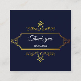 Cartão De Informações Envelope com fechamento estilo indiano dourado e a