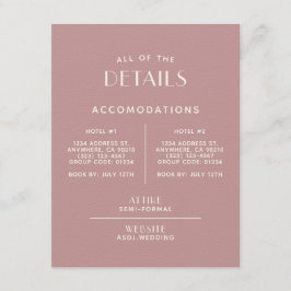 Cartão De Informações Envelope de Detalhe de Noiva Simples Minimalista B