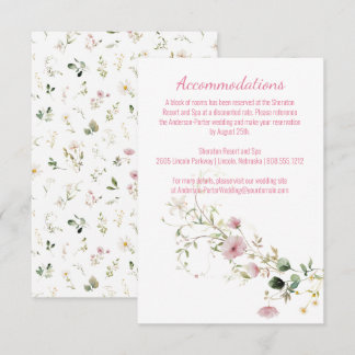 Cartão De Informações Envelope Floral Rosa Pálido