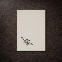 Cartão De Informações Envelope Inserir Enclosure Card- Dark Academia