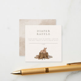 Cartão De Informações Era uma vez na Time Woodland Fralda Raffle