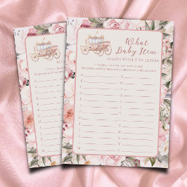 Cartão De Informações Era uma vez, que jogo de Chá de fraldas de Item Be