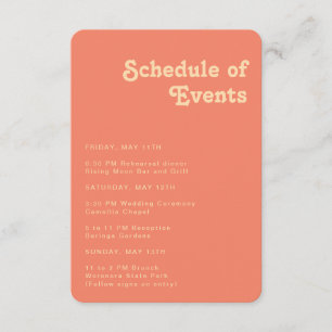 Cartão De Informações Escala de Eventos Retroativos Modernos Borda Arred