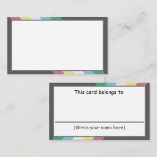 Cartão De Informações Escreva a sua própria placa de Comunicação - Defic