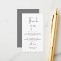 Escrito Azul Moderno Marinho, Casamento Obrigado