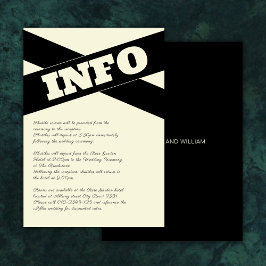 Cartão De Informações Escrito Ecru negro moderno sofisticado