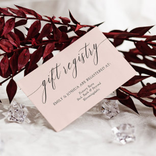 Cartão De Informações Esmagar o Registro de Presentes de Caligrafia Mini