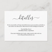 Espanhol Moderno Bianco Y Negro Boda Detalles