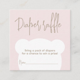 Cartão De Informações Espingarda de fralda de urso simples e minimalista