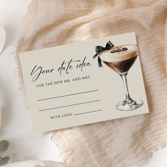 Cartão De Informações Espresso Martini Bridal Shower Date Idea (Criador carregado)
