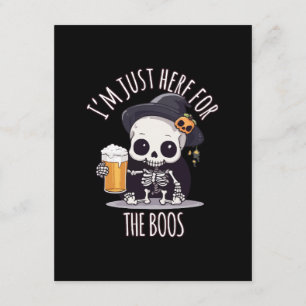 Cartão De Informações Esqueleto Kawaii Halloween Oktoberfest