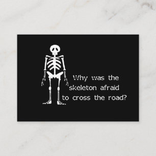 Cartão De Informações Esqueleto Scared