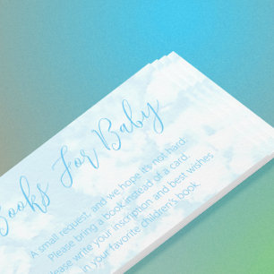 Cartão De Informações Estamos no Livro da Nuvem Nove para Chá de fraldas