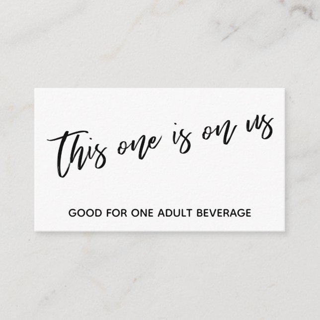 Cartão De Informações Este aqui está no nosso bilhete de Drink com Escri (Frente)