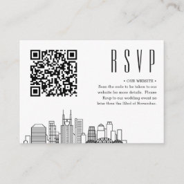 Cartão De Informações Estilo Deco de Casamento Nashville | RSVP de event