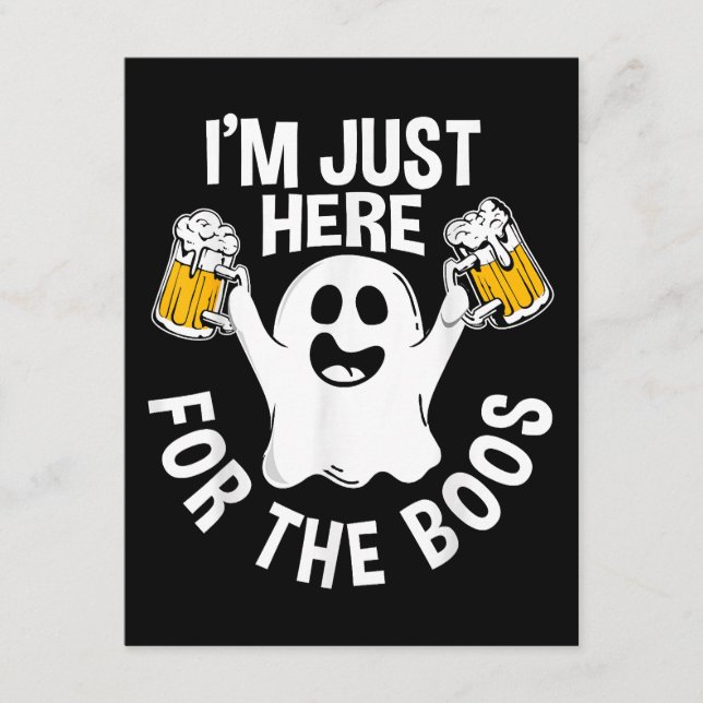 Cartão De Informações Estou aqui para os Boos (Frente)