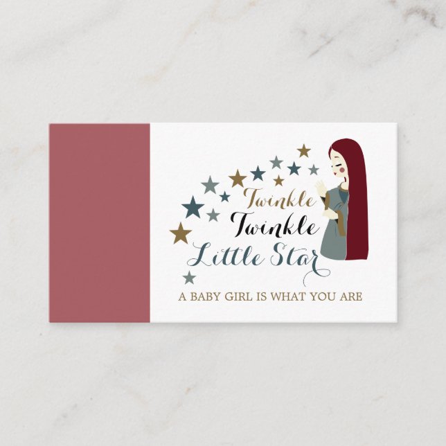 Cartão De Informações Estrelas de queda elegantes, Registro de presentes (Frente)