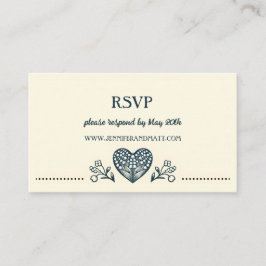 Cartão De Informações Eternal Blooms Wedding RSVP