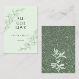 Cartão De Informações Eterno Flor Casamento Obrigado