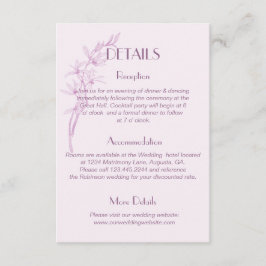 Cartão De Informações Eterno Flor Monograma Detalhes de Casamento