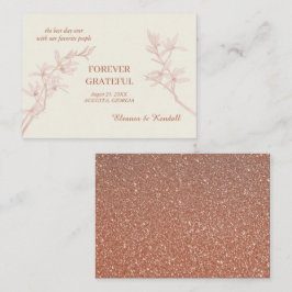 Cartão De Informações Eterno Flor Obrigado