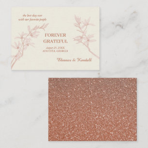 Cartão De Informações Eterno Flor Obrigado