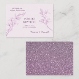 Cartão De Informações Eterno Flor Obrigado