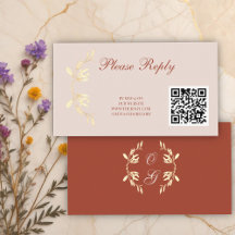 Eterno Floral Rustic Weding QR RSVP