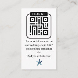 Cartão De Informações Ethereal Coastal Romance Wedding